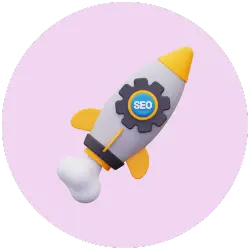 colored seo rocket icon